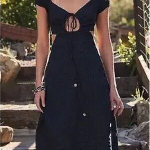Free People Cut out Black Dress